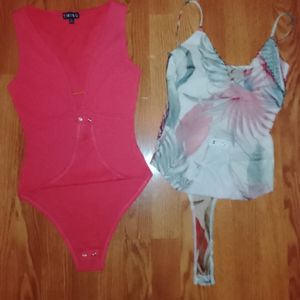 Two bundled size small bodysuits